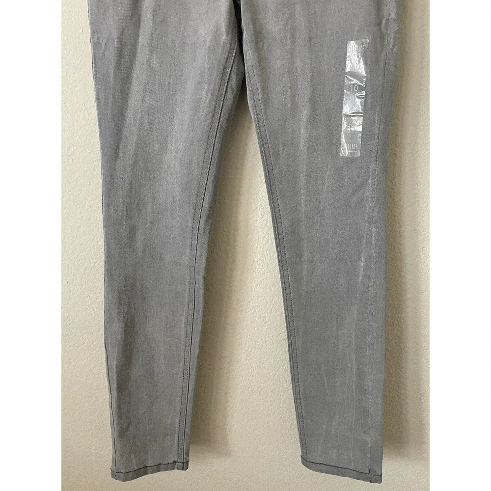 Justice Gray Stretchy Mid Rise Pull On Jean Leggings Jeggings Pants Size 10